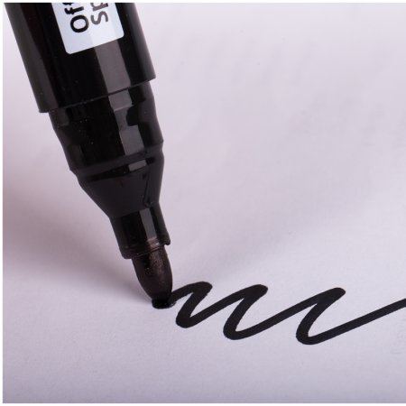 Маркер перманентный OfficeSpace "Contact" 3 мм, пулевидный, без клипа, черный RE-269073