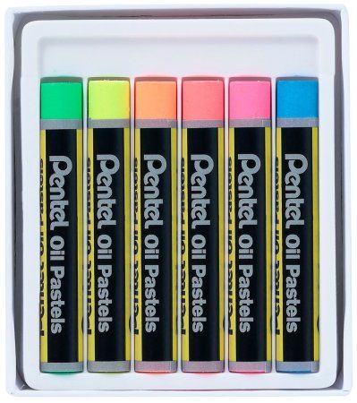 Пастель масляная PENTEL флуоресцентная 6 цв PHN-F6