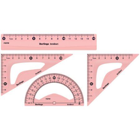 Набор чертежный малый Berlingo "Instinct" (треуг. 2 шт, линейка 15 см, транспортир) ассорти RE-RS_40015 Набор чертежный малый Berlingo "Instinct" (треуг. 2 шт, линейка 15 см, транспортир) ассорти RE-RS_40015