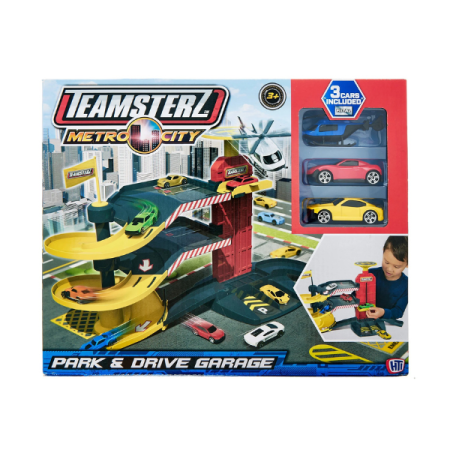 Игровой набор HTI Teamsterz Гараж  с двумя машинками и вертолётом UT-1417625