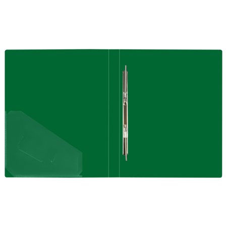 Папка с пружинным скоросшивателем A4 СТАММ "Стандарт" 17 мм, 700 мкм, пластик, зеленая RE-ММ-30647