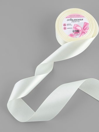 Лента атласная 40 мм x 23 ± 1 м, №02 светло-бежевый SIM-1218322