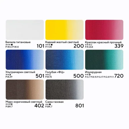 Набор масляных красок МАСТЕР-КЛАСС 8 шт х 18 мл, картон NP-1141082