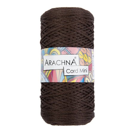 Пряжа ARACHNA Cord Mini 100% полиэфир 1 x 75 ± 10 г 200 ± 10 м №06 коричневый ARA-COR-M-06