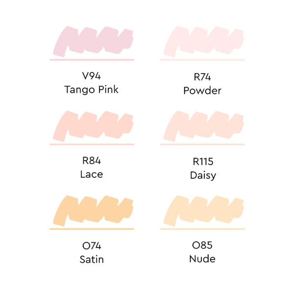 Набор маркеров SKETCHMARKER Skin 2 6 шт + коробка MPSM-6SKIN2
