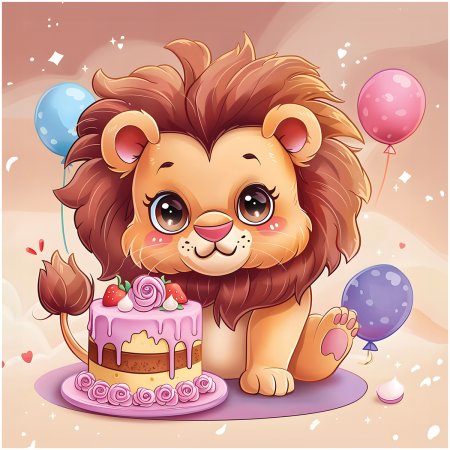 Пазл ТРИ СОВЫ 16 maxi "Львенок с тортом" RE-ПК16М_64369