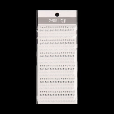 Стразы жемчужные для декора на клеевой основе, серебристые/жемчужные 7.5 × 16 см SIM-4104630