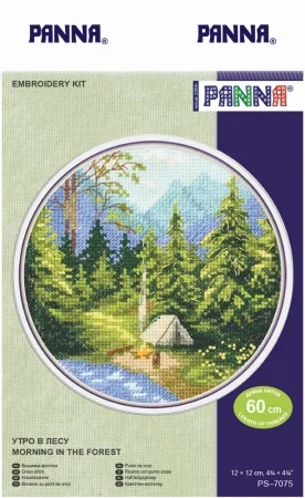 Набор для вышивания PANNA Утро в лесу 12 x 12 см PS-7075