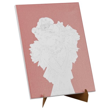 Картина по номерам на холсте с глиттером ТРИ СОВЫ "Тайна взгляда" 30 x 40 см с акриловыми красками и кистями RE-КХг3040_57054