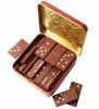Настольная игра: Домино 28 деревянных фишек, жестяная коробочка MAG02990