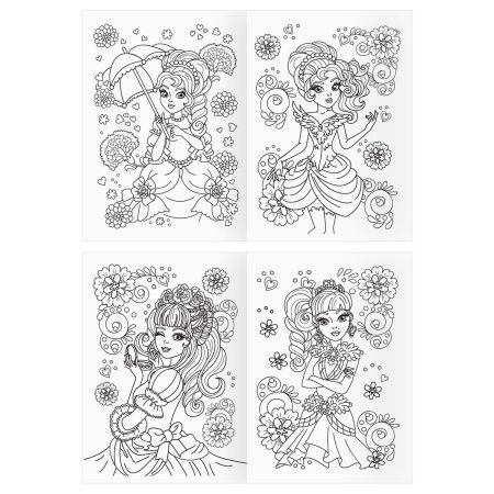 Раскраска А4 ТРИ СОВЫ "Принцессы" 8 стр. RE-РА4_56234