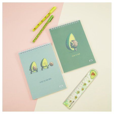 Блокнот А5 60л. MESHU "Avocadreams" на гребне, пластиковая обложка RE-MS_48667