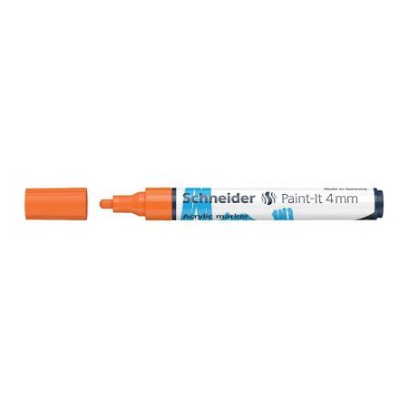Маркер акриловый Schneider "Paint-It 320" 4 мм, пулевидный, оранжевый RE-120206