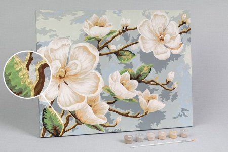 Набор для раскрашивания по номерам (холст на подрамнике) ФРЕЯ 40 х 30 см "Ветвь магнолии" PNB/PM-209 Набор для раскрашивания по номерам (холст на подрамнике) ФРЕЯ 40 х 30 см "Ветвь магнолии" PNB/PM-209
