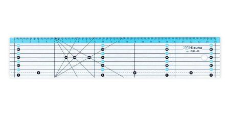 Линейка для пэчворка GAMMA пластик 25 см х 5 см в пакете QRL-10