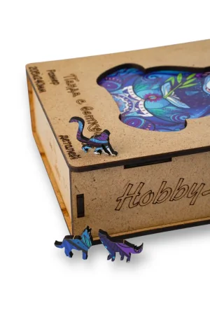 Деревянный пазл "Панда с веткой" МДФ UD-HD20032