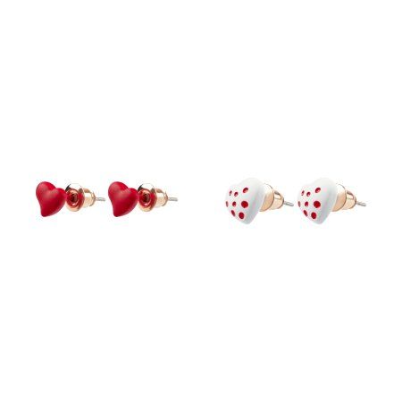 Серьги MESHU "Hearts" бижутерия, 2 пары, европодвес RE-MS_60698