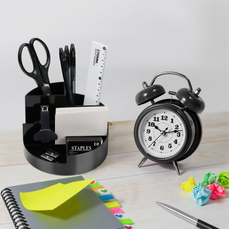 Настольная подставка СТАММ "Профи" пластиковая, черная RE-ОР01