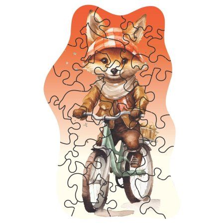 Деревянный пазл в яйце ТРИ СОВЫ "Лис" RE-ДП_55045/ПЗ00123