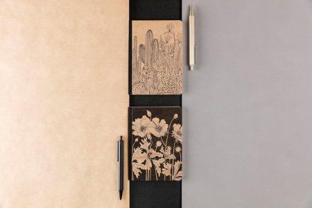 Блокнот CLAIREFONTAINE Le Cerisier A6 90 г/м2 72 л, в линейку, мягк.обл., ткан.переплет, ассорти RH-116042C