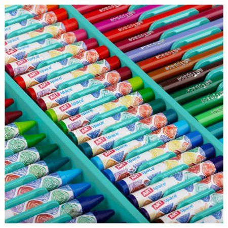 Набор для рисования ArtSpace 122 предмета: 42 фломастера, 31 цв. карандаш, точилка, 24 пастели, 24 восковых мелка RE-DS_55533 Набор для рисования ArtSpace 122 предмета: 42 фломастера, 31 цв. карандаш, точилка, 24 пастели, 24 восковых мелка RE-DS_55533