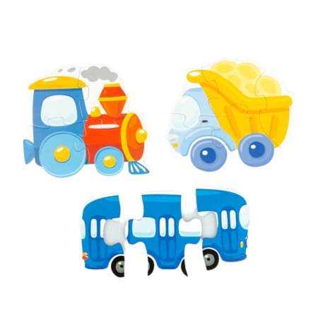 Контурный пазл Baby Toys "Транспорт" 5 карт. 15 элементов KOR-04118