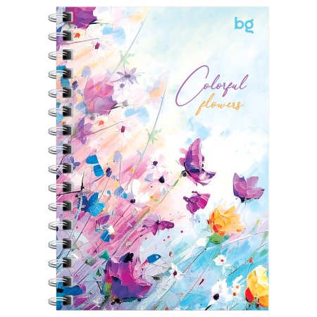 Записная книжка A6 120л. BG "Цветочный стиль" на гребне RE-ЗК6гр120_12790