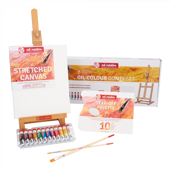 Набор масляных красок ART CREATION 12 цв x 12 мл + аксессуары RT9010113M