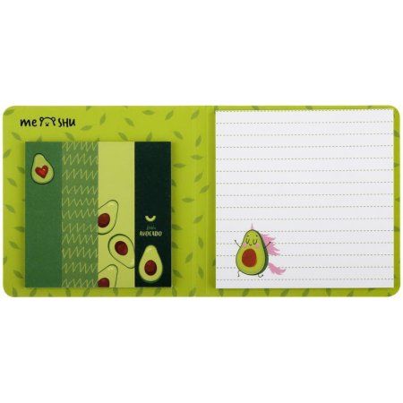 Флажки-закладки и самоклеящиеся блоки в наборе MESHU "Avocado" 74 x 74 мм 60 x 15 мм 25 л европодвес RE-MS_87859