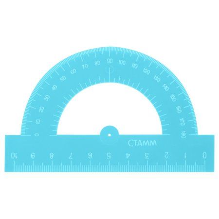 Транспортир 10 см 180° СТАММ пластиковый, отливная шкала, прозрачный, неоновые цвета, ассорти RE-ТР21 Транспортир 10 см 180° СТАММ пластиковый, отливная шкала, прозрачный, неоновые цвета, ассорти RE-ТР21