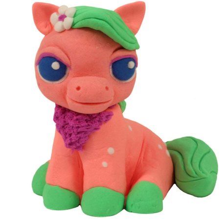 Набор для лепки PLUSH Пушистый пластилин 160 г розовый + зеленый AS-PL02201806