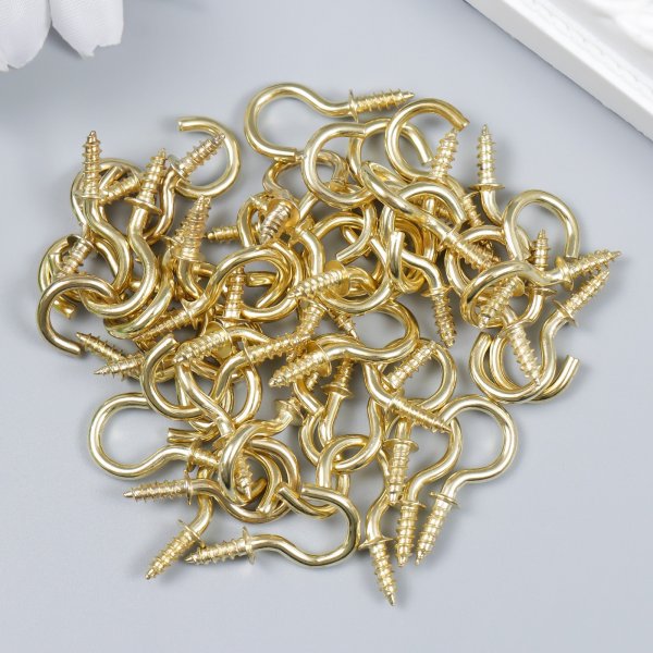 Винт-крючок для крепления картин фоторамок 1,1 × 2,5 см 50 шт SIM-7817245