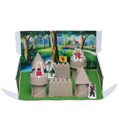 Игровой набор с песком ТМ Космический песок "Замок" 2 кг, песочный, красный, 4 формочки, песочница AS-SSRA011