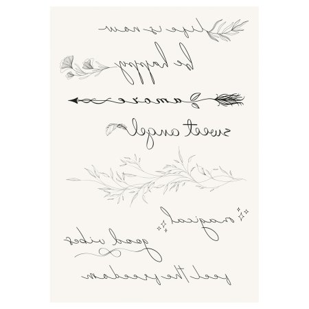 Наклейка-тату MESHU "Amazing letterings" 14.8 x 21 см, инд. уп., европодвес RE-MS_65532