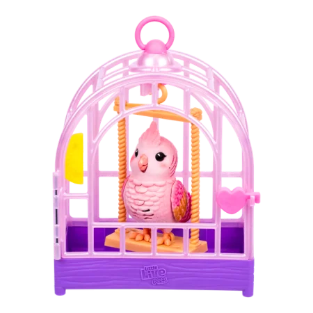 Игрушка интерактивная Moose "Попугайчик Корелла в клетке" розовый UT-26692