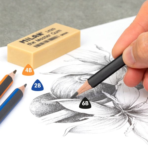 Карандаш чернографитный MILAN 6B, треугольный ML-71230612