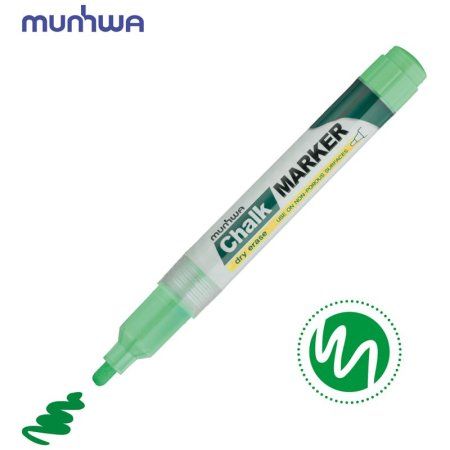 Маркер меловой MunHwa "Chalk Marker" 3 мм, спиртовая основа, зеленый RE-CM-04