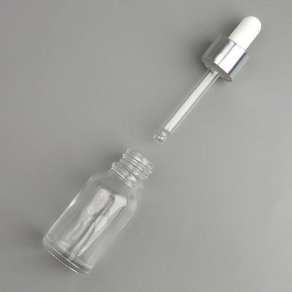 Бутылочка д/хранения с пипеткой 15 мл 3x9 см стекло 1 шт SIM-10500176