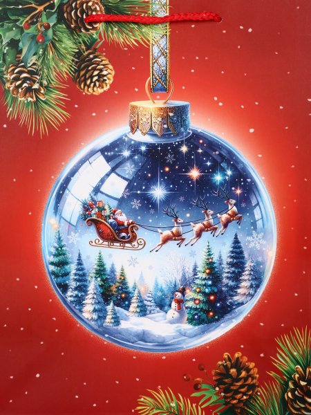 Пакет подарочный ламинированный 26 х 12 х 32 см "Шар" SIM-10911802