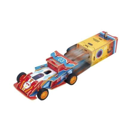 Набор для сборки CubicFun STEM National Geographic Ракета и гоночный автомобиль 2 в 1 UT-DS1099h