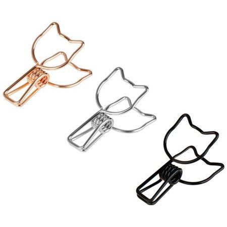 Зажимы для бумаг 33 мм MESHU "Cute Cats" 6 шт, ассорти, бокс с европодвесом RE-MS_41599