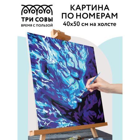 Картина по номерам на холсте ТРИ СОВЫ "Стихия. Вода" 40 x 50 см, краски, кисть RE-КХ_44202