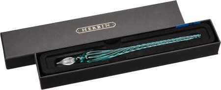 Ручка-перо стеклянная J. Herbin 18 см Бирюзовая RH-21433T