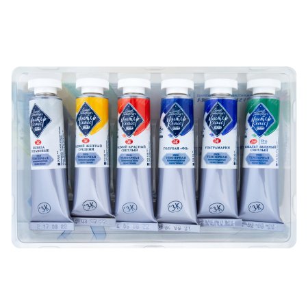 Набор красок темпера МАСТЕР-КЛАСС Basic colours 6 шт х 18 мл, в пластиковом коррексе с европодвесом NP-161392078