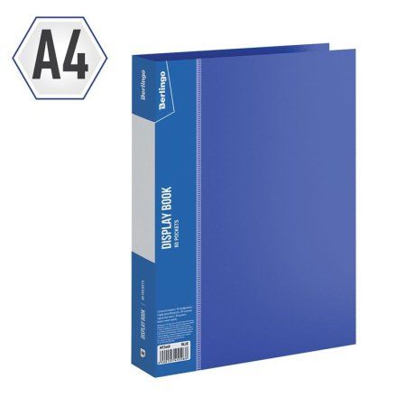 Папка с 80 вкладышами A4 Berlingo "Standard" 30 мм, 800 мкм, зеленая RE-MT2445