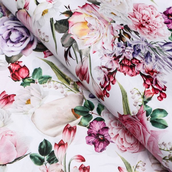 Бумага упаковочная глянцевая двусторонняя 70 х 100 см "Букет" SIM-7334831