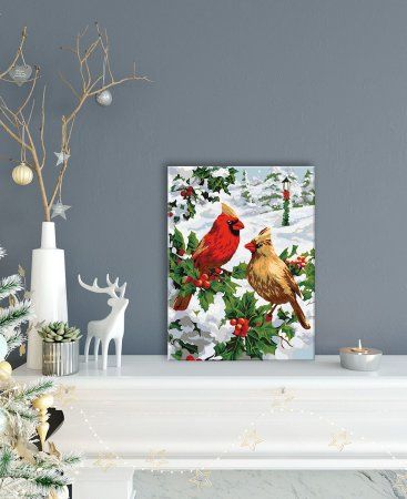 Набор для раскрашивания по номерам (холст на подрамнике) ФРЕЯ 40 х 30 см "В заснеженном лесу" PNB/PM-183