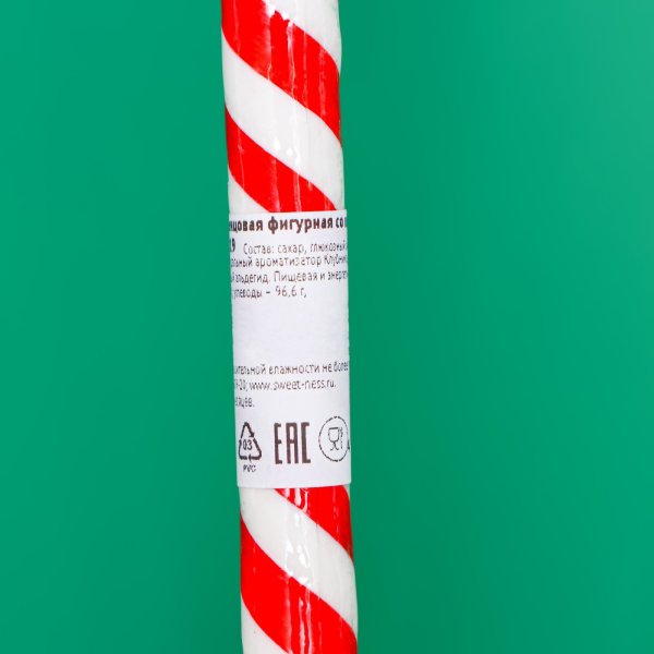 Карамель леденцовая "Трость клубника" 27 г /Sweet Ness Россия/ SIM-10050887