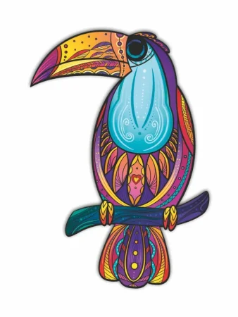 Деревянный пазл "Радужный Тукан" МДФ UD-HD20033