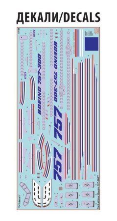 Сборная модель: Пассажирский авиалайнер Боинг 757-300 З-7041